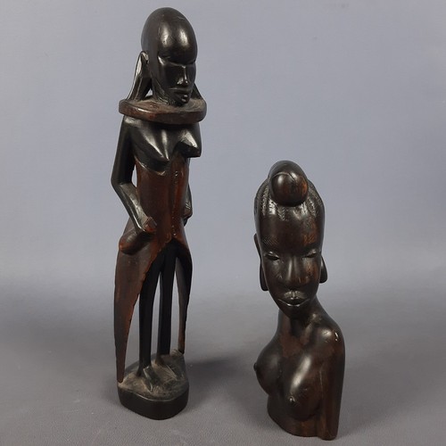 Statue ébène art africain - statue,