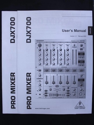 Behringer djx700 instruction - behringer,