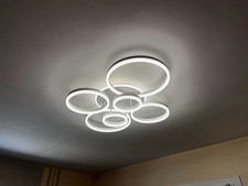 -Modern LED ceiling chandelier lighting 6 circles GOLD - silver living room -