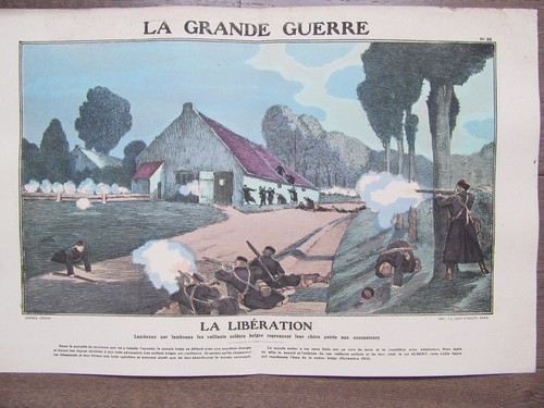 Gravure 1914 grande guerre - 1914, la