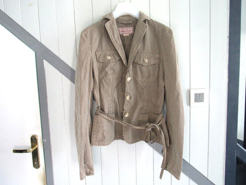 Veste toile beige à - en,