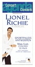 Lionel Richie Handbill 2001 Antwerps Sportpaleis Antwerp Belgium
