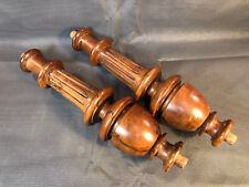 Pair of Wooden Columns Walnut Furniture Buffer Henri 2 Decor Closet Shelves