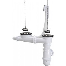 Vidage pour évier deux bacs