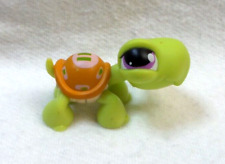 LITTLEST PETSHOP LPS #350 HASBRO TURTLE SHELL ORANGE GREEN PURPLE EYES
