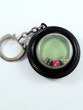KEYCHAIN - 3D Miniature Wheel - DICE SET - Vintage, Coffee Bar Games 1960s