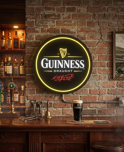 Enseigne guinness draught logo - enseigne,