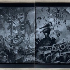 T ' Au Vs Tyranides Encadré Art Double Paquet Hammerhead Carnifex Warhammer 40K