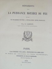 SADI CARNOT REFLEXIONS SUR