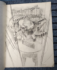 Lithographie Originale - Paul Colin - Cirque - Chapiteau Rideau Piste 1932