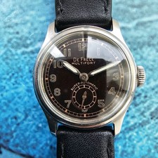 Montre homme Mido Multifort De Frece Bumper style militaire WW2 petite taille