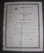 Hunting permit. Donzy Nièvre 1869.