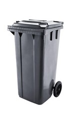 POUBELLE EXTERIEURE 100 LITRES, CONTENEUR A DECHETS 100L SUR ROUES 48x55x81cm...