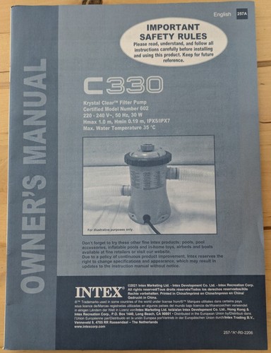Pompe epurateur piscine - pompe, intex