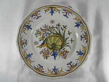 (790) RARE "NAUTILE" ROUEN EARTHENWARE PLATE SIGNED MC? 19th century