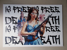 Death NYC ( Original Art  Print ) : " Machine Gun Girl " Tirage 100 Ex  signée
