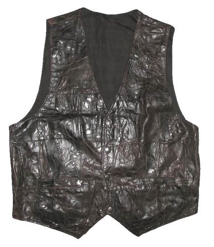 Gilet cuir pour homme en - cuir,