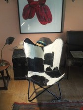 Vintage Cuir de Vache Papillon