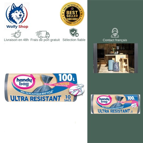 Sacs poubelle 100l ultra - sacs,