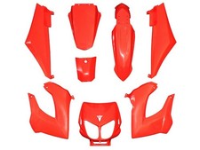 Kit 8 carénages Tuning rouge Derbi Senda, Gilera SMT, RCR (2000 à 2010) fairings