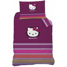 SANRIO parure lit housse couette + taie oreiller HELLO KITTY 160 x 200 cm