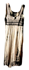 RXB Gray Tie Dye Long Maxi Dress Size M  Crotchet Top Cotton Sleeveless Boho Hip