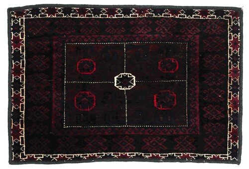 Tapis carré afghan poshti - carré,