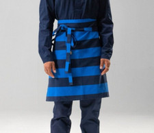 Me And Ikea Employee Uniform Bib Apron 84432 Blue Stripe C54