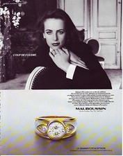 PUBLICITE ADVERTISING 034 1984 MAUBOUSSIN  bague bijoux