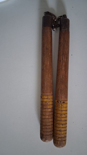Nunchaku bois marron - , avec