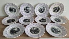 Jules Vieillard Bordeaux, 11 Ensiens Assiettes  Parlantes des Années 1800 
