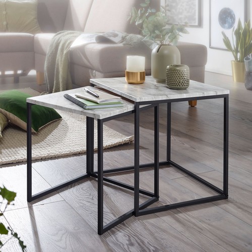 Finebuy tables gigognes carré - tables,