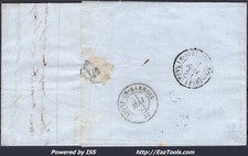 FRANCE LETTRE AVEC CAD PRECURSEUR CONVOYEUR SERVICE INTERMEDIAIRE DU 31/05/1853