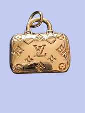 Louis Vuitton Zipper Pull Button Charm Gold Small Handbag