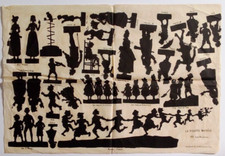 Rare Chinese Shadow Common Life Paper Character - The Doll Model 18th Century
