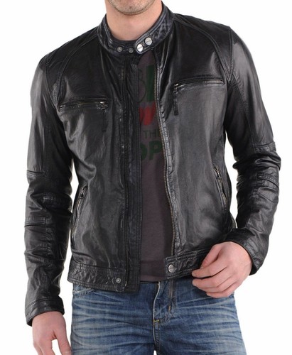 Manteau veste motard en - veste,