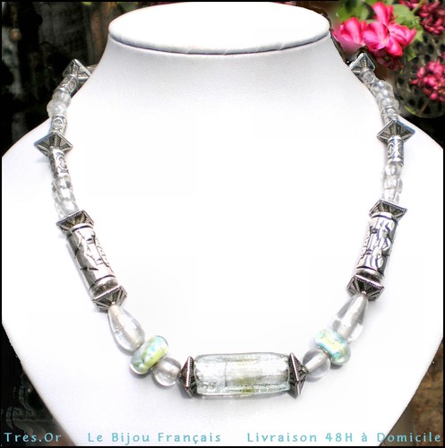 Collier verre soufflé - verre, piÈce