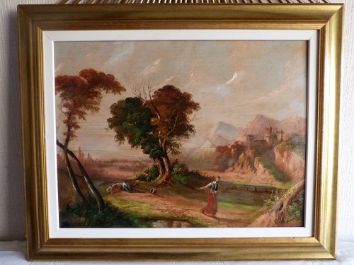 Tableau peinture ancienne - , 19