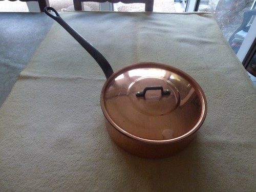 Superbe sauteuse cuivre - sauteuse, etamee