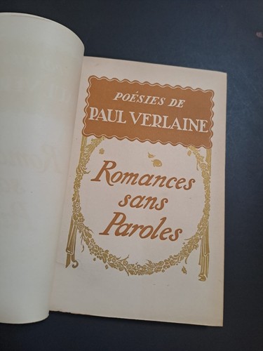 Verlaine poésies romances - poésies,