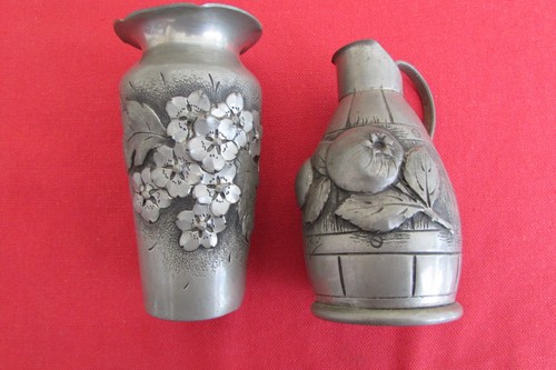Vase pichet étain - et, en