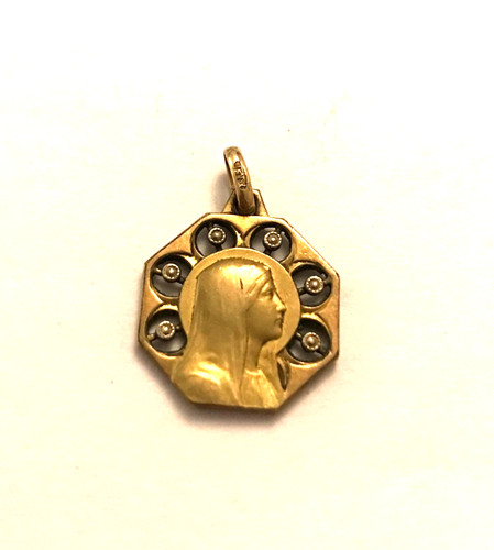 Ancien pendentif vierge marie - ancien,
