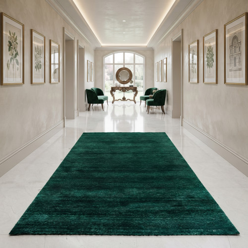 Tapis vert émeraude touffeté