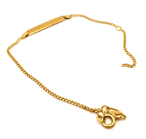 Bracelet chaine jaune 18 - or,