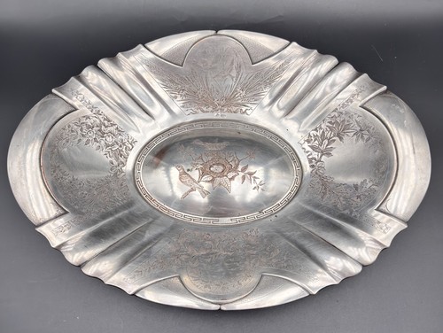 Ancien plat métal argenté - ancien,