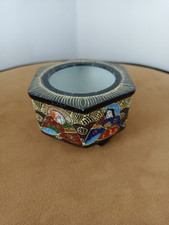  Petit Brule Hand Painted Japanese Porcelain Satsuma Perfume/Incense, Signed.