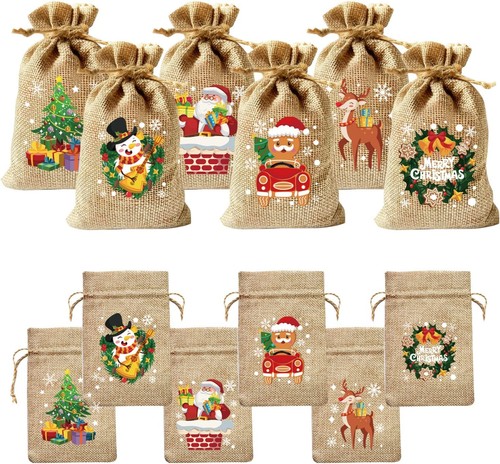 12pcs sac toile jute de - jute,