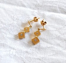 Boucles d'oreille clou losange