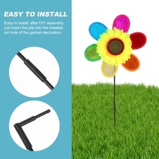  3pcs décoratif de tournesol moulin à vent jouets Jardin enfants jouets Jouets