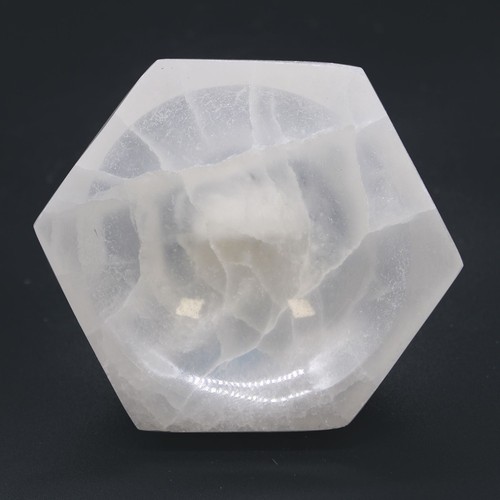 Coupe sélénite hexagonale - sélénite,